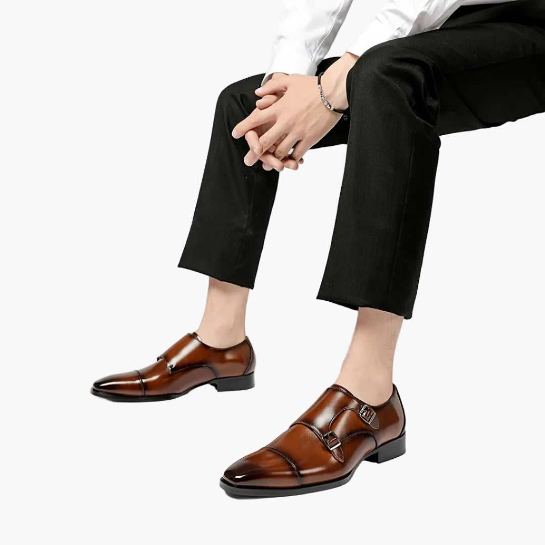 Herren Doppel-Monkstrap Businessschuhe – Elegante Anzugschuhe für Büro & festliche Anlässe
