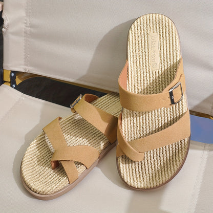 Herren Sandalen mit Zehenschlaufe und breiten Riemen – Bequeme Freizeitschuhe für Alltag, Strand & Urlaub