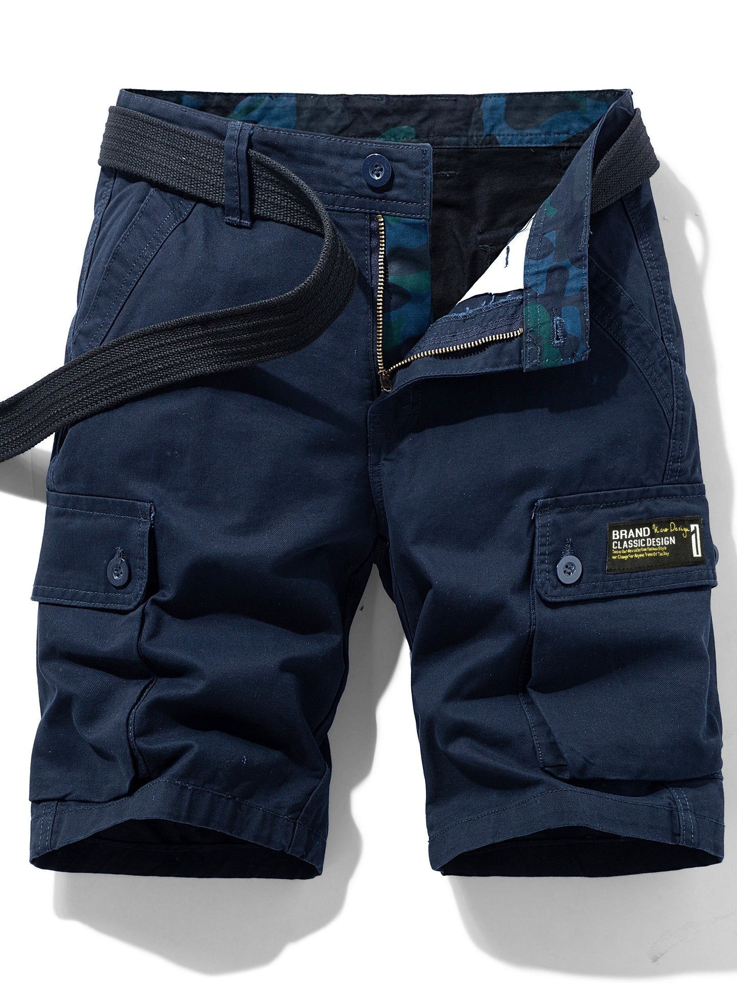 Herren Cargo Shorts mit Gürtel – Klassisches Freizeitdesign, Ideal für Outdoor und Alltag