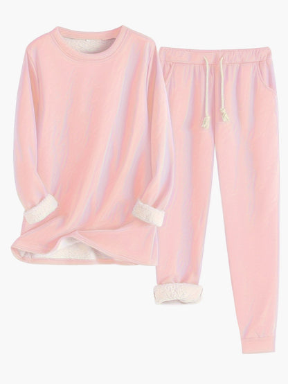 Damen Kuschelige Lounge-Set Zweiteilig – Bequemer Hausanzug für Alltag & Freizeit