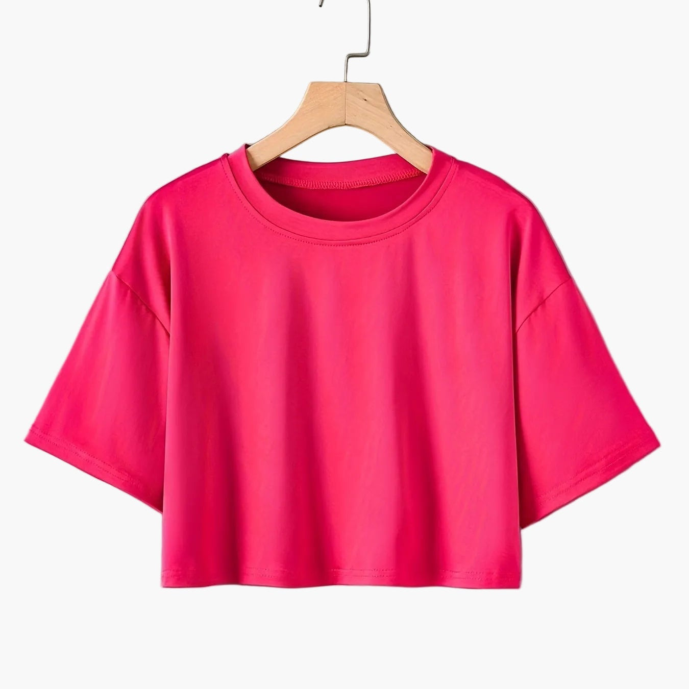Damen Oversized Crop T-Shirt – Lockeres Basic für Alltag & Freizeit