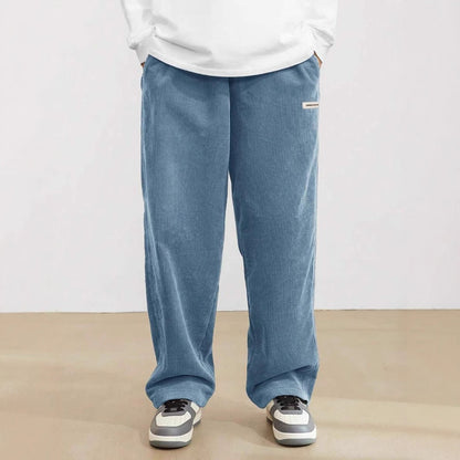 Weit geschnittene Herrenhose mit lockerer Passform – Lässiger Stil für Herbst & Winter