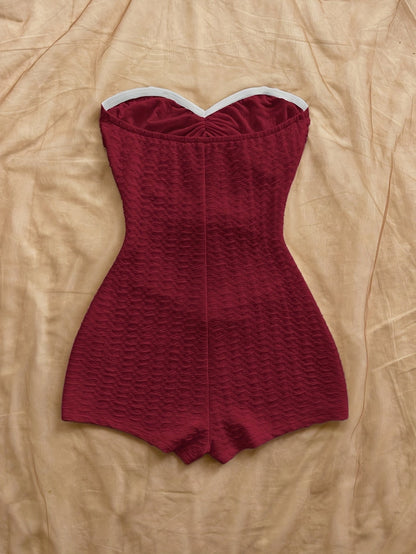 Damen Vintage Badeanzug mit Leopardenmuster und Cut-Outs – Retro Einteiler für Strand & Pool