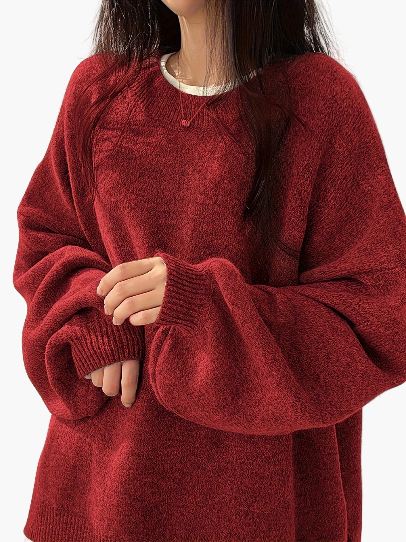 Damen Kuscheliger Oversize Strickpullover für Herbst und Winter – Lässiger Alltags-Look