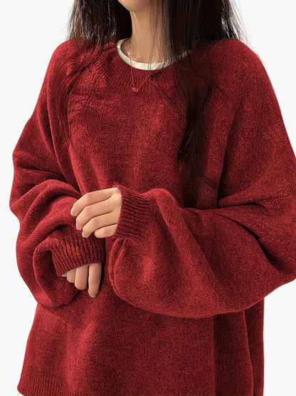 Damen Kuscheliger Oversize Strickpullover für Herbst und Winter – Lässiger Alltags-Look
