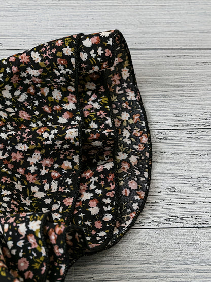 Damen Sommer-Blusenshirt mit Blumenmuster und Volantärmeln – Lässiger Boho-Style für Freizeit & Urlaub