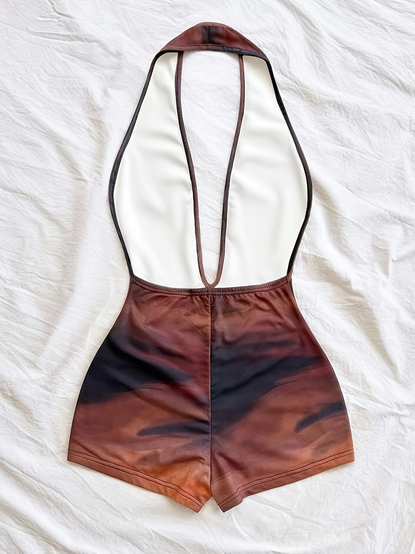 Damen Jumpsuit mit tiefem Ausschnitt und Animal-Print – Modischer Einteiler für Strand, Urlaub & Sommerpartys