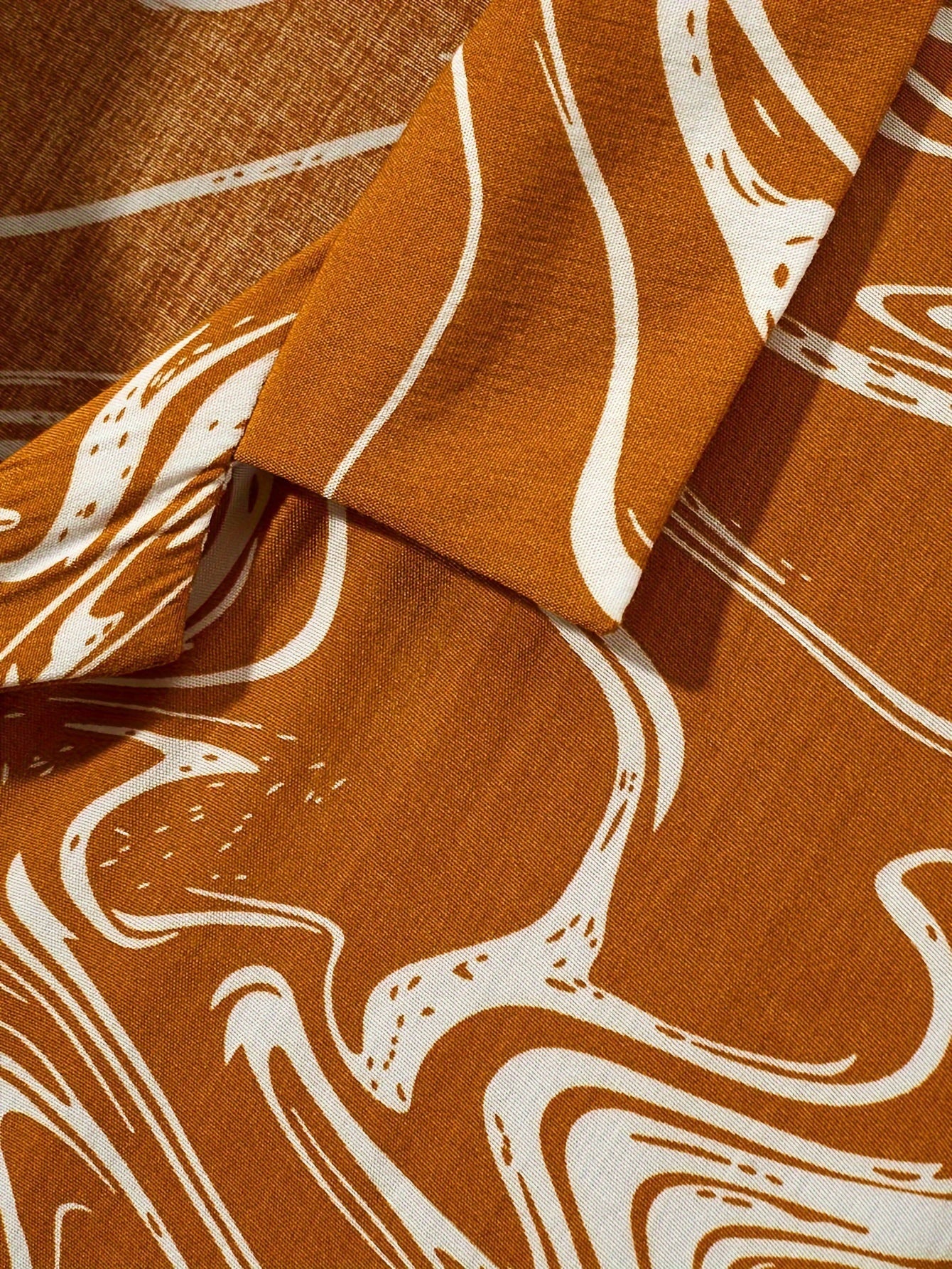 Herren Kurzarm Resorthemd mit Marmor-Muster – Modisches Freizeitshirt für Urlaub und Sommer