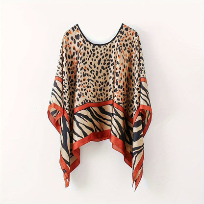 Damen Boho Poncho Tunika – Eleganter Überwurf für Strand und Freizeit