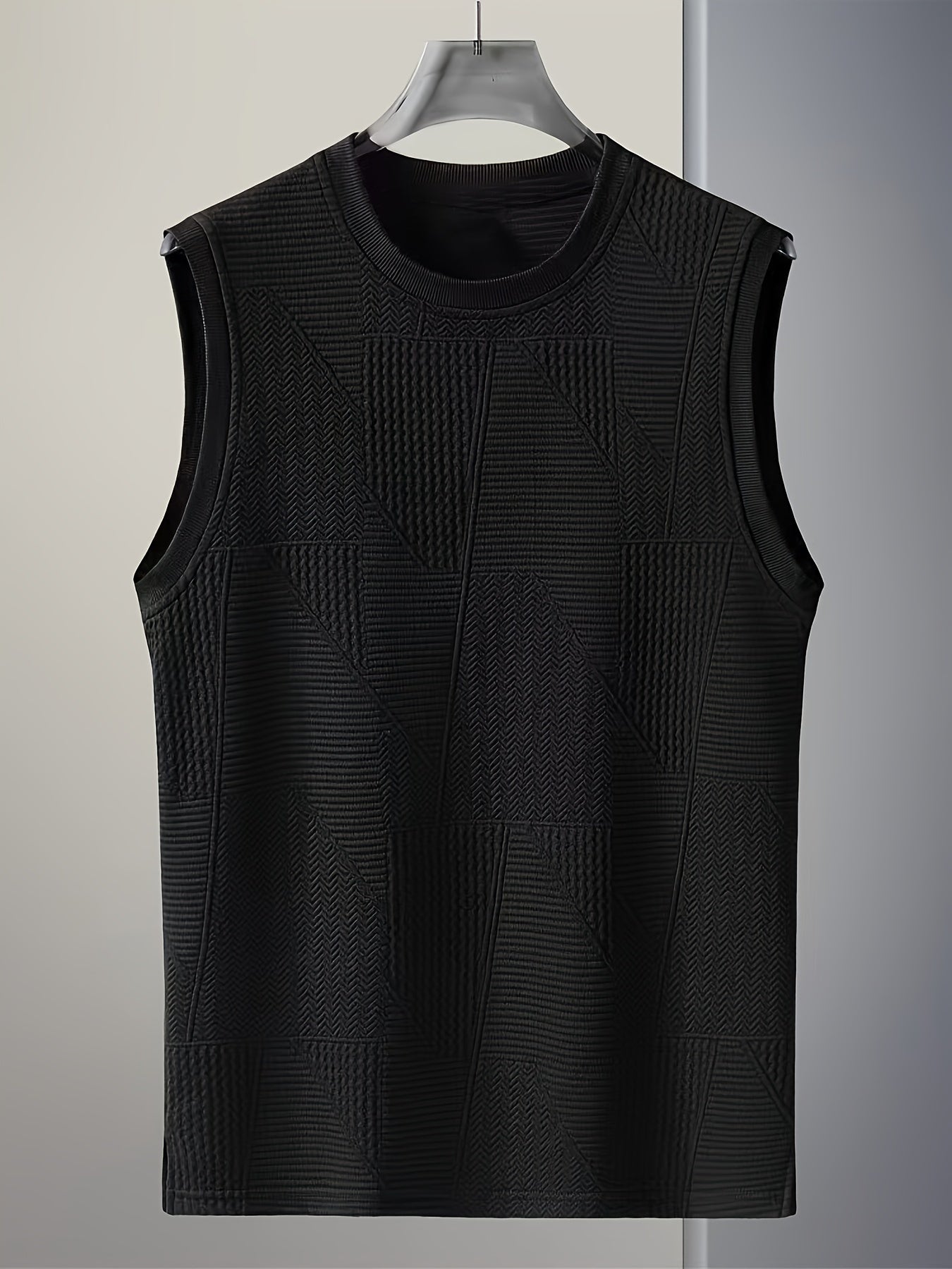 Herren ärmelloses Oberteil im modernen Struktur-Look – Casual Freizeit Tanktop