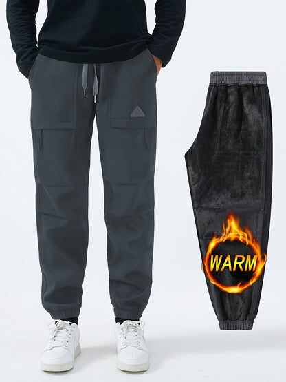 Herren Cargo Hose Winter gefüttert mit Tunnelzug