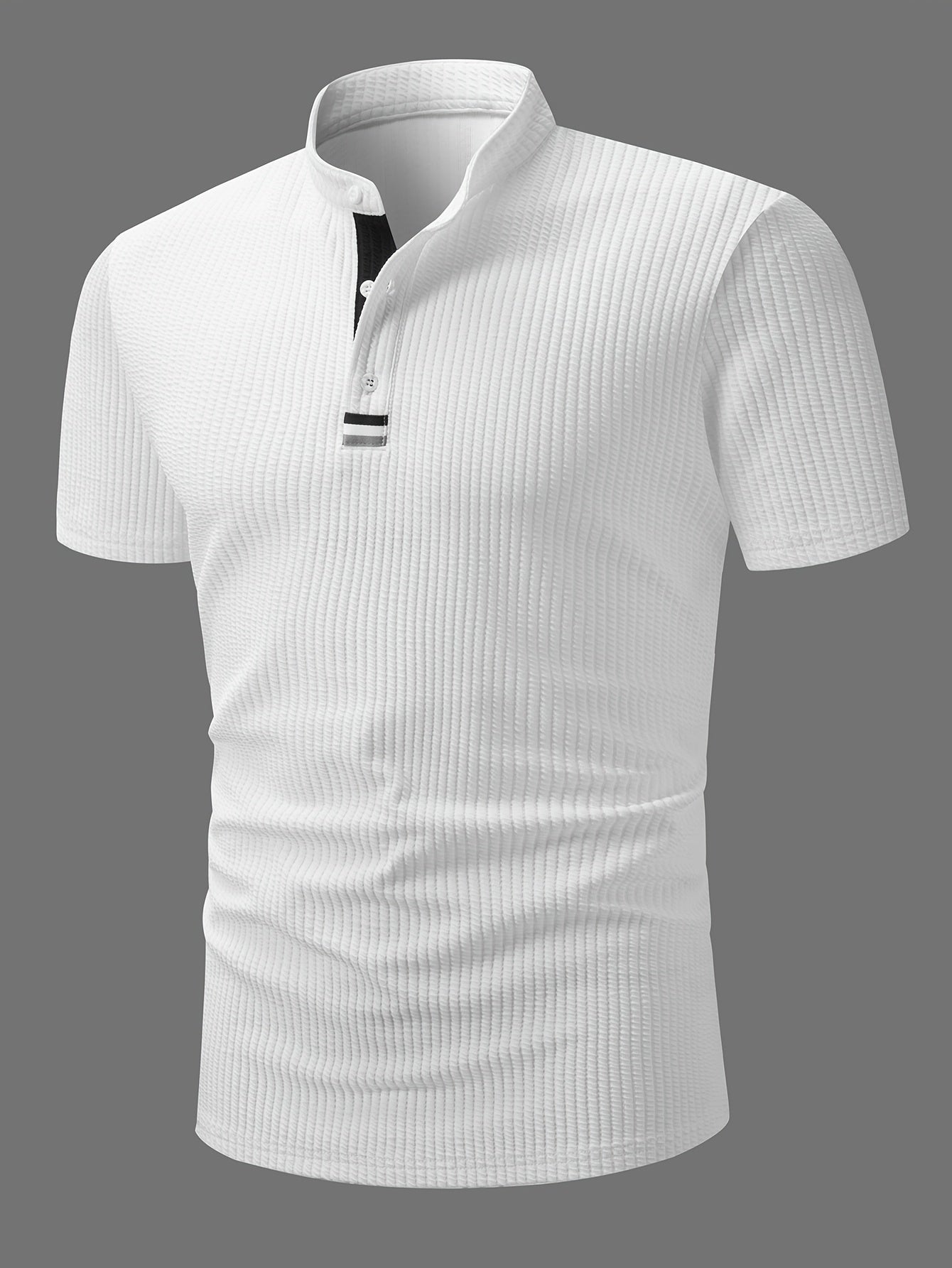 Herren Poloshirt mit Stehkragen und Knopfleiste – Modernes Freizeit- und Business-Oberteil