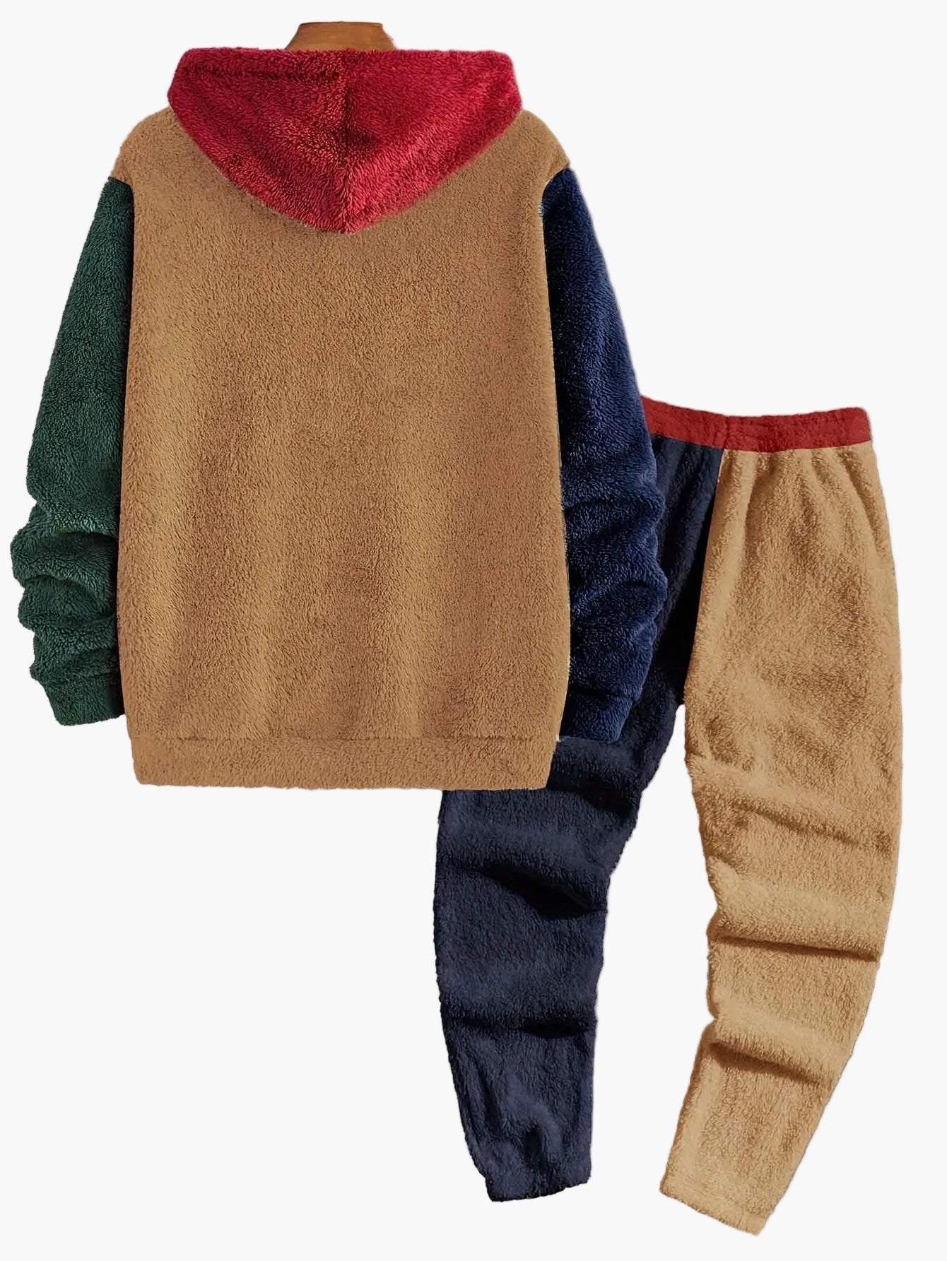 Herren Fleece Zwei­tei­li­ges Set Kapuzen­pullover & Jogginghose – Lässiger Winter Freizeitanzug