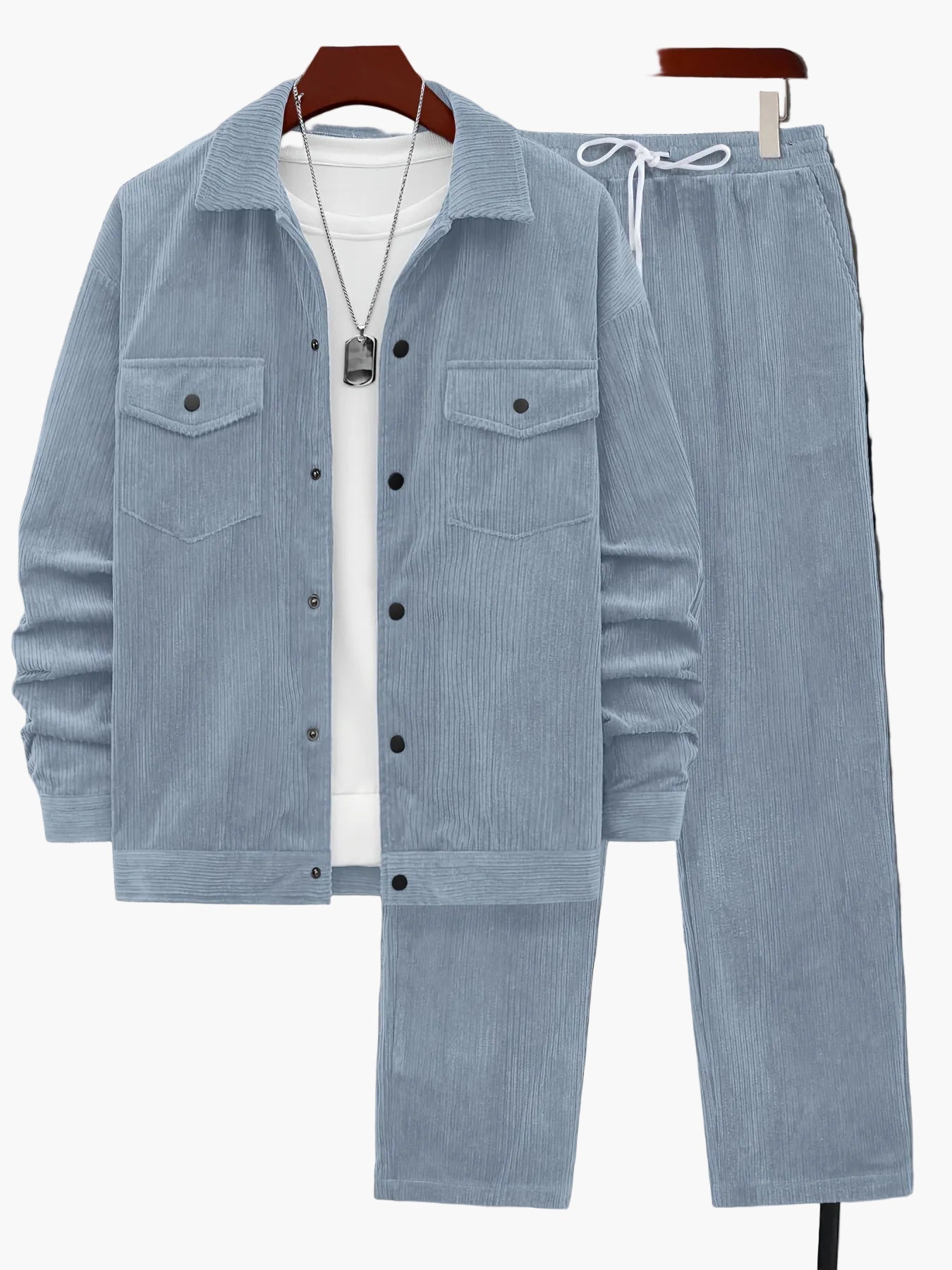 Herren Cord Freizeitanzug Set – Lässiger Style für Herbst und Winter