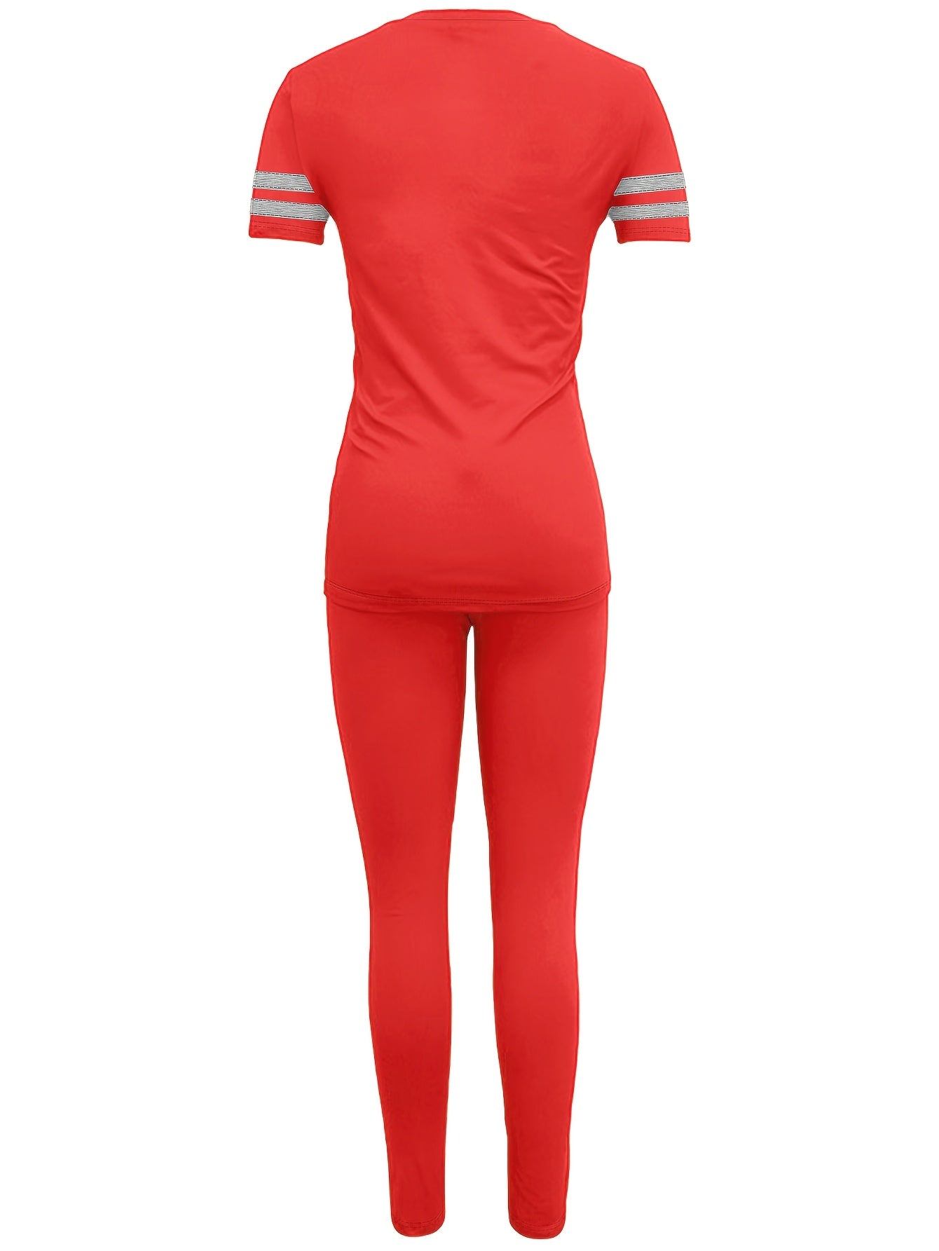 Damen Trainingsanzug Zweiteiler – Sportlich & Freizeit, Bequemes Outfit mit T-Shirt und Leggings