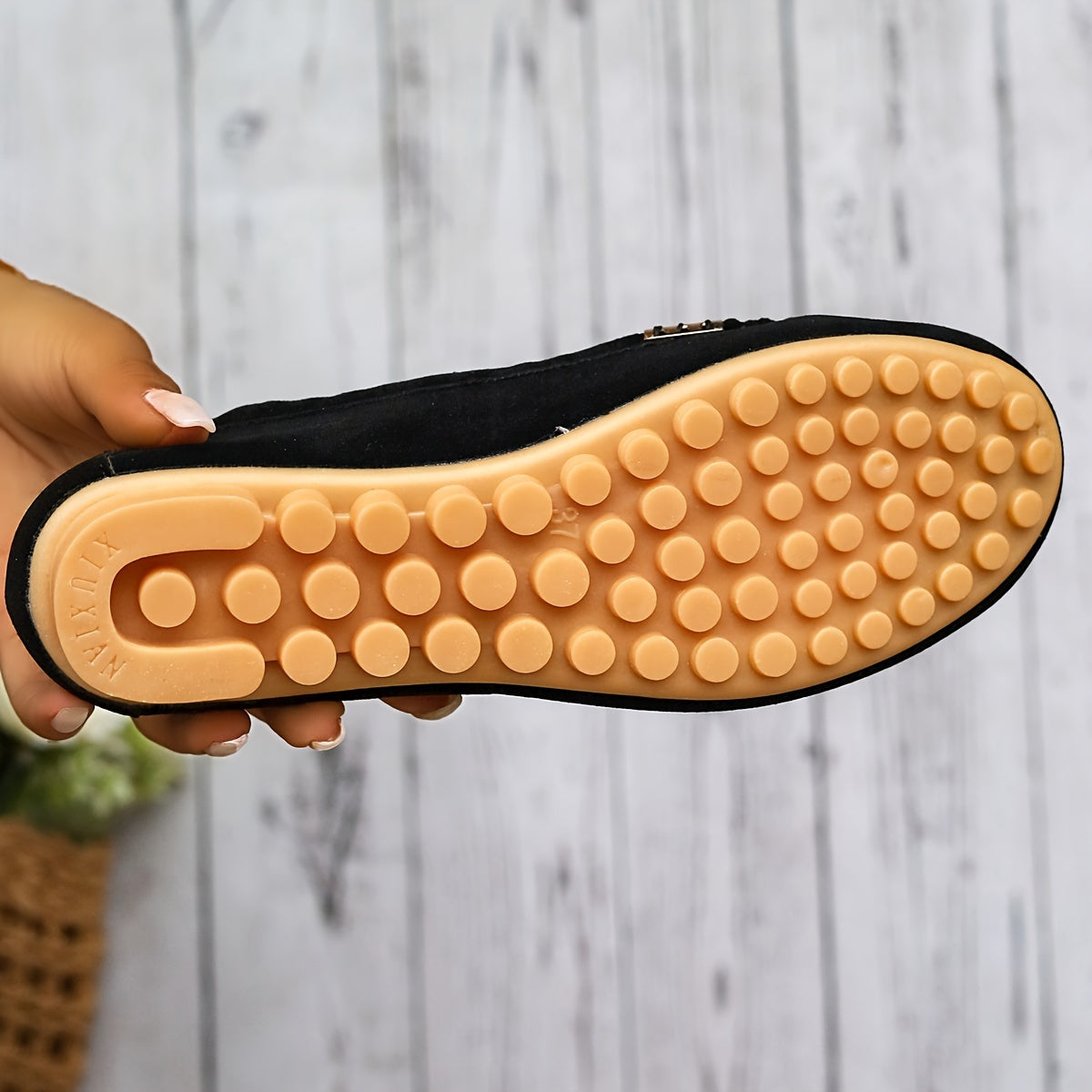 Damen Mokassins Slip-On Bequeme Casual-Loafer Schuhe