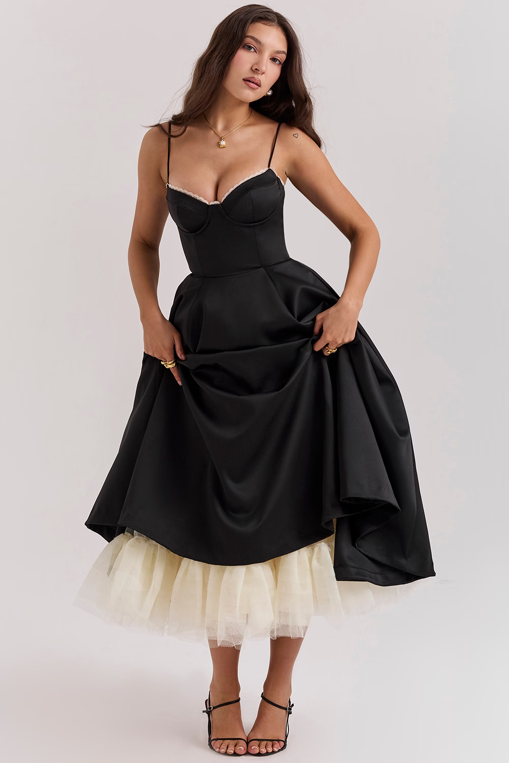 Damen Elegantes Festkleid im Vintage-Stil – Perfekt für besondere Anlässe und elegante Feiern