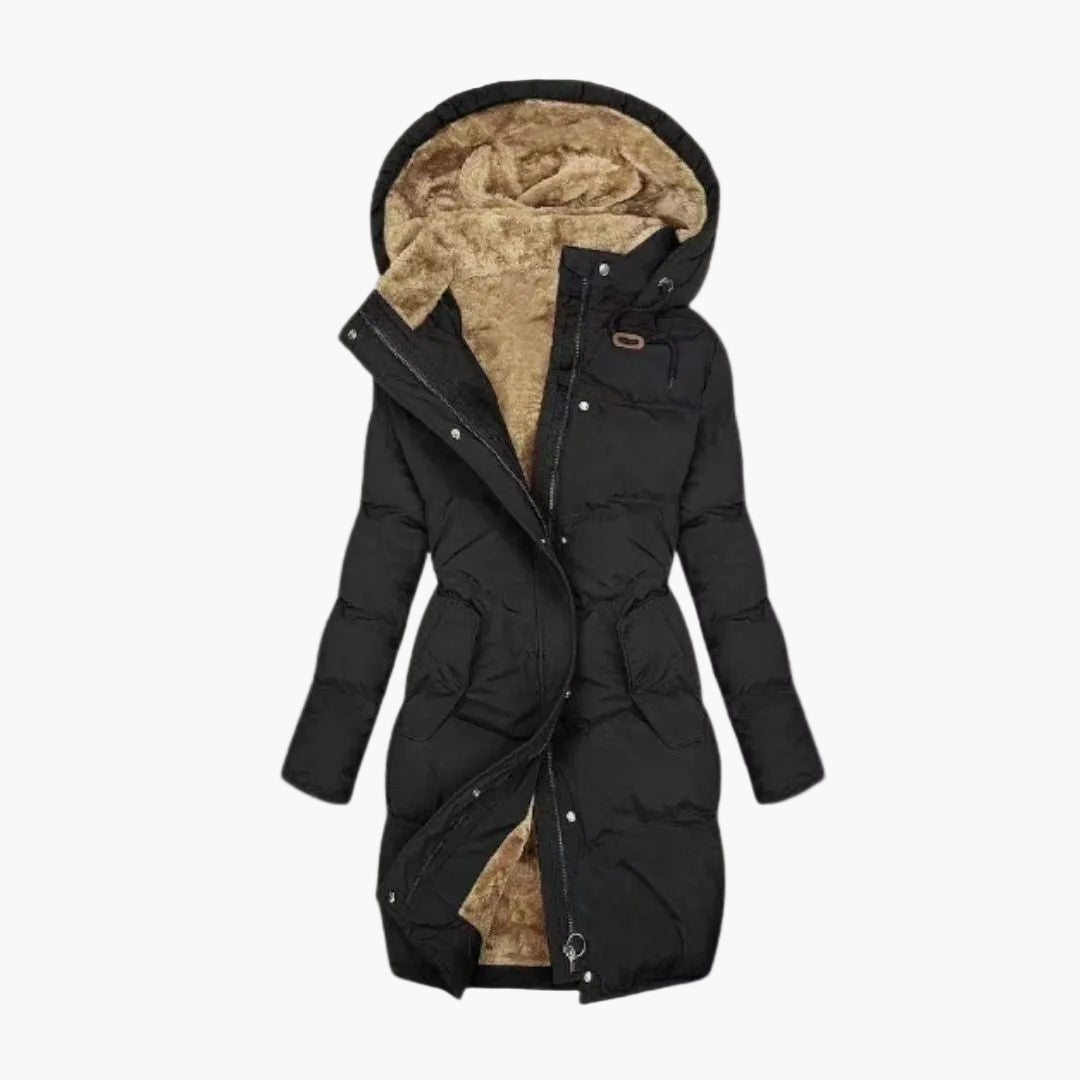 Damen Wintermantel Lang mit Kapuze und Kunstfellfutter – Wasserdichter Outdoor Parka für Alltag & Reisen