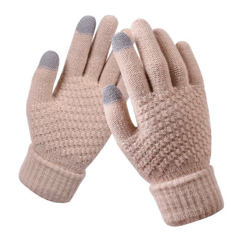Unisex Winterhandschuhe Strick Touchscreen-Funktion