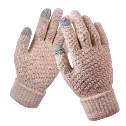 Unisex Winterhandschuhe Strick Touchscreen-Funktion
