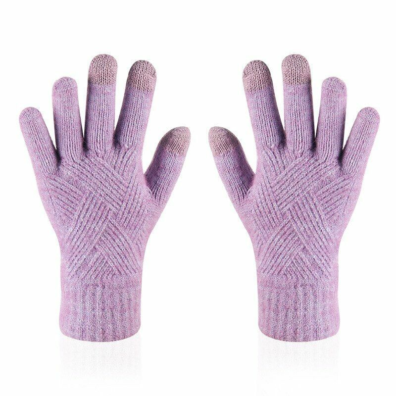 Unisex Winter Strickhandschuhe mit Muster