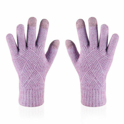 Unisex Winter Strickhandschuhe mit Muster