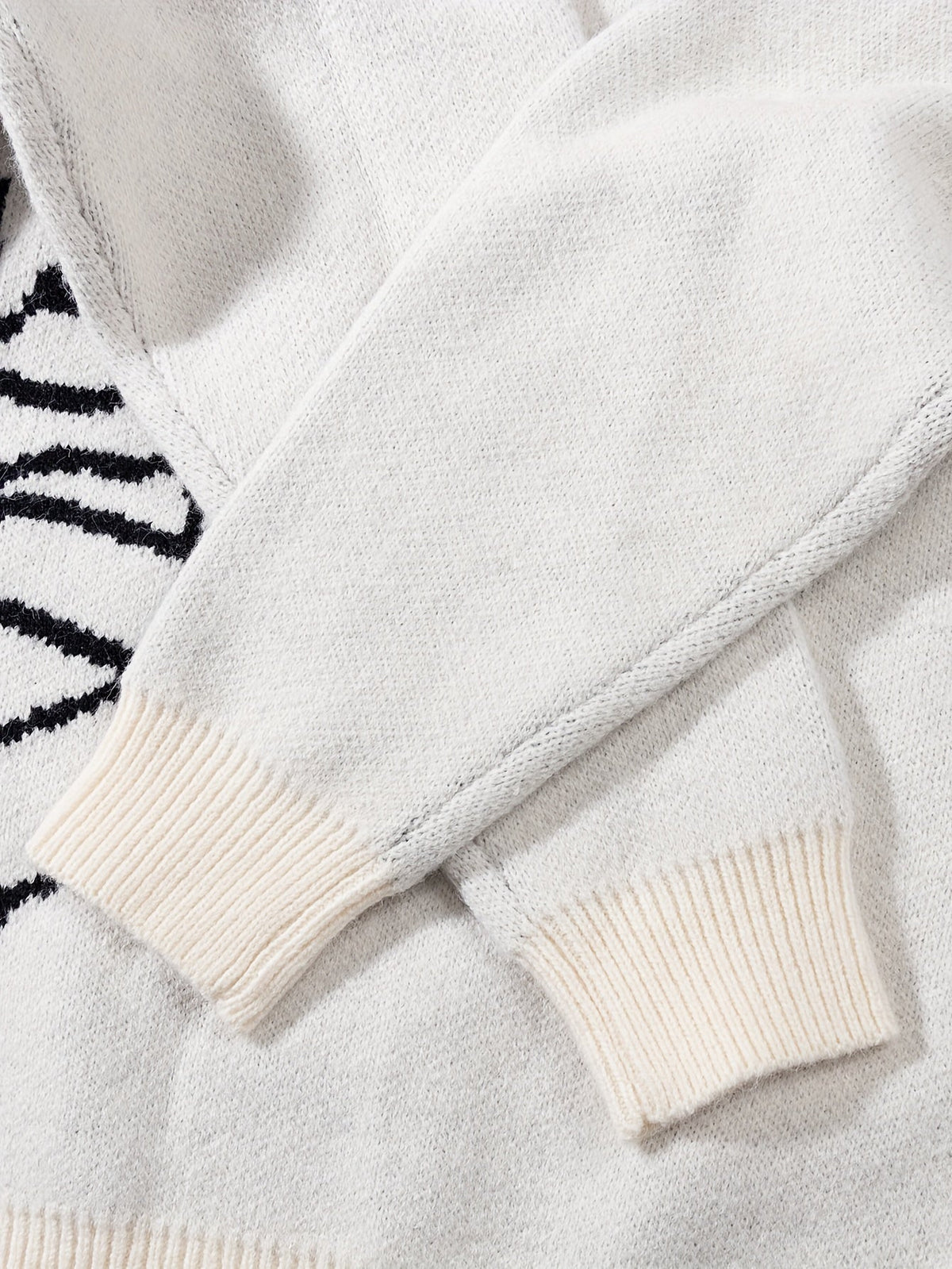 Unisex Strickpullover Rundhals mit Weltall-Muster & Sternen