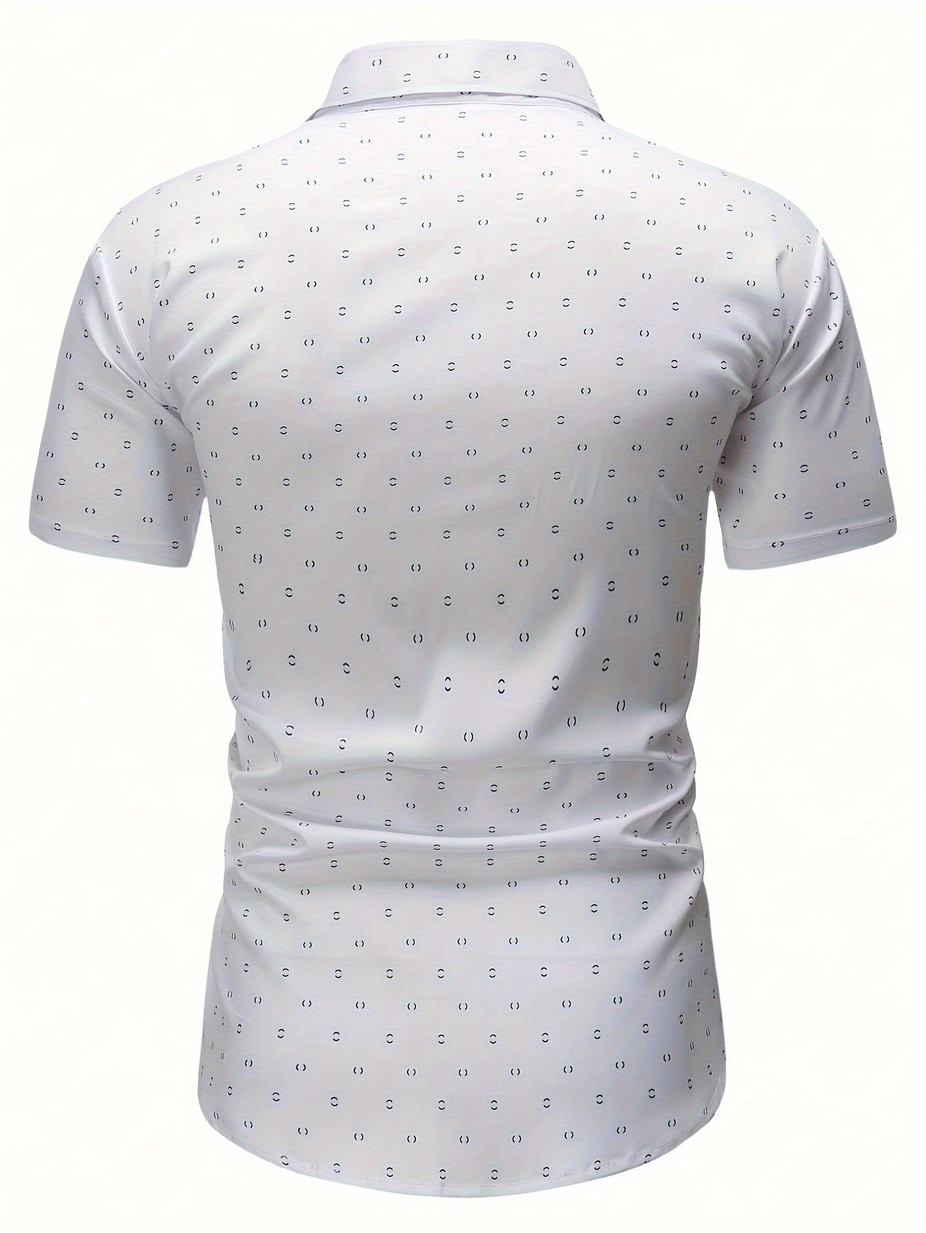 Herren Kurzarm Business-Freizeithemd mit modernem Minimal-Print – Stilvoll für Büro & Alltag