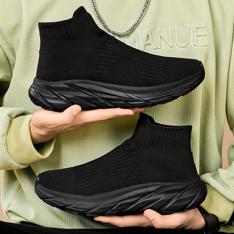 Unisex Slip-on Sneaker gestrickt dickere Sohle einfarbig