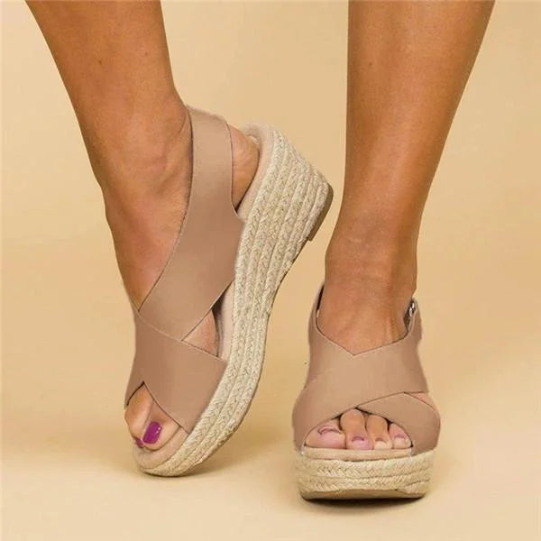 Damen Keilabsatz Sommerschuhe – Bequeme Orthopädische Sandalen für Alltag und Freizeit