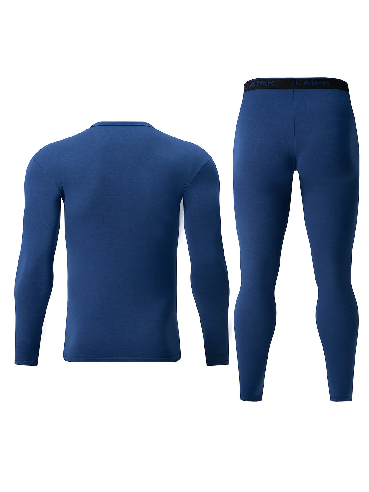 Herren Thermounterwäsche Set Grau Langarmshirt & Hose 2-teilig Warm Enganliegend