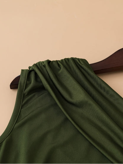 Damen Ein-Schulter Jumpsuit Elegant für Sommer und Freizeit