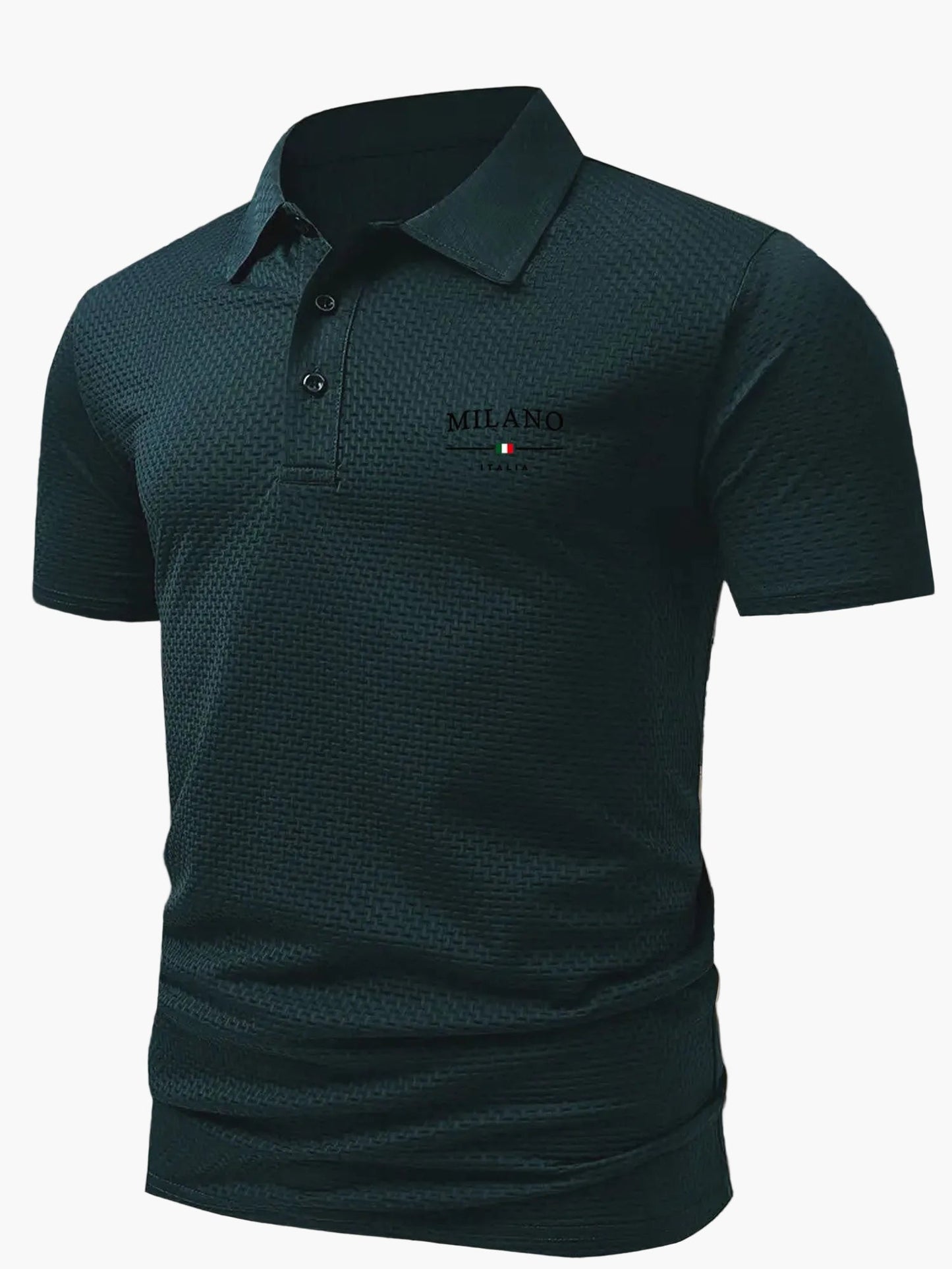 Herren Polo Shirt Casual Stil – Geometrisches Muster, Sommer Freizeit Poloshirt mit Knopfleiste