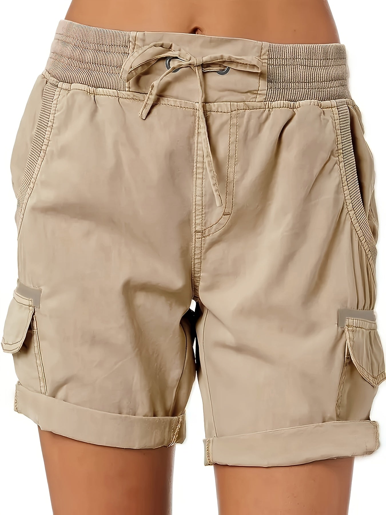Damen Cargo Shorts mit Kordelzug – Bequeme Freizeithose im sportlichen Stil