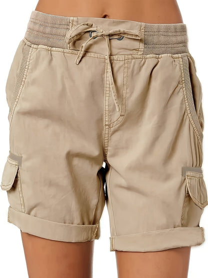Damen Cargo Shorts mit Kordelzug – Bequeme Freizeithose im sportlichen Stil