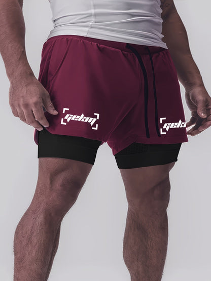 Herren Trainingsshorts 2-in-1 Performance Fitness Laufshorts