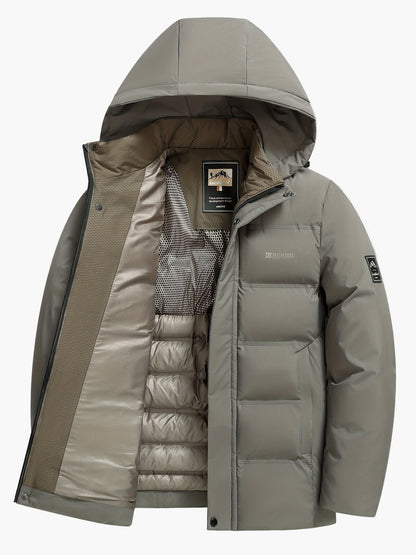 Herren Winter Steppjacke mit Kapuze – Outdoor Casual Daunenjacke