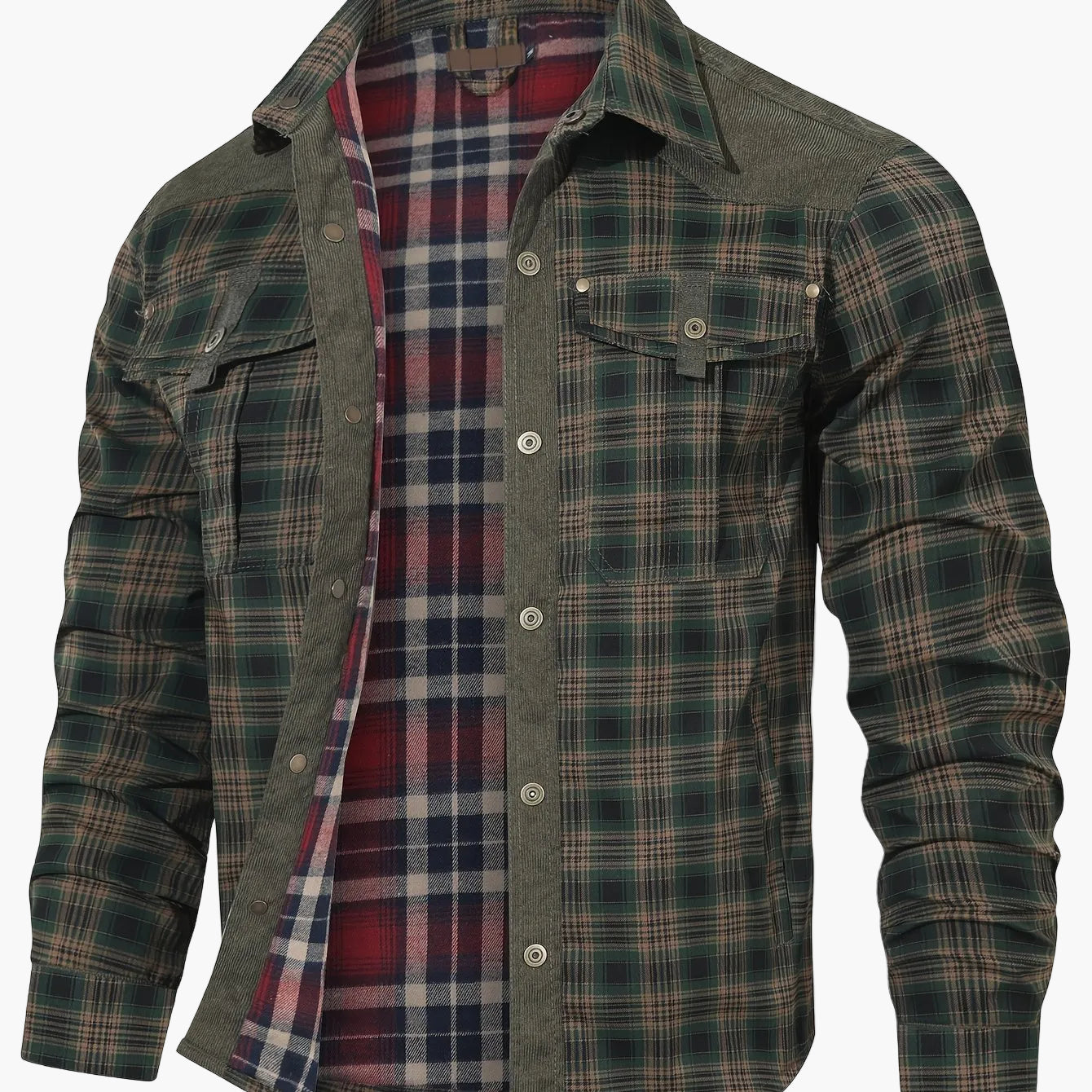 Herren Outdoor Holzfällerhemd im Karomuster – Lässige Arbeitsjacke für Freizeit und Alltag
