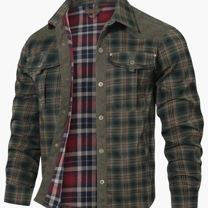Herren Outdoor Holzfällerhemd im Karomuster – Lässige Arbeitsjacke für Freizeit und Alltag