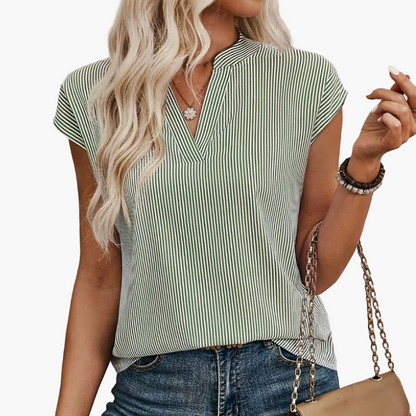 Damen Elegante Gestreifte Bluse im Casual Stil – Perfekt für Büro & Freizeit