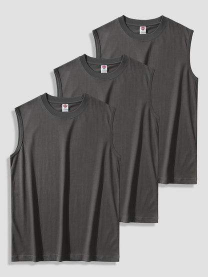 Herren Muscle Fit Tanktops 3er Pack – Sportliche ärmellose Shirts für Training & Alltag