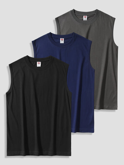 Herren Muscle Fit Tanktops 3er Pack – Sportliche ärmellose Shirts für Training & Alltag