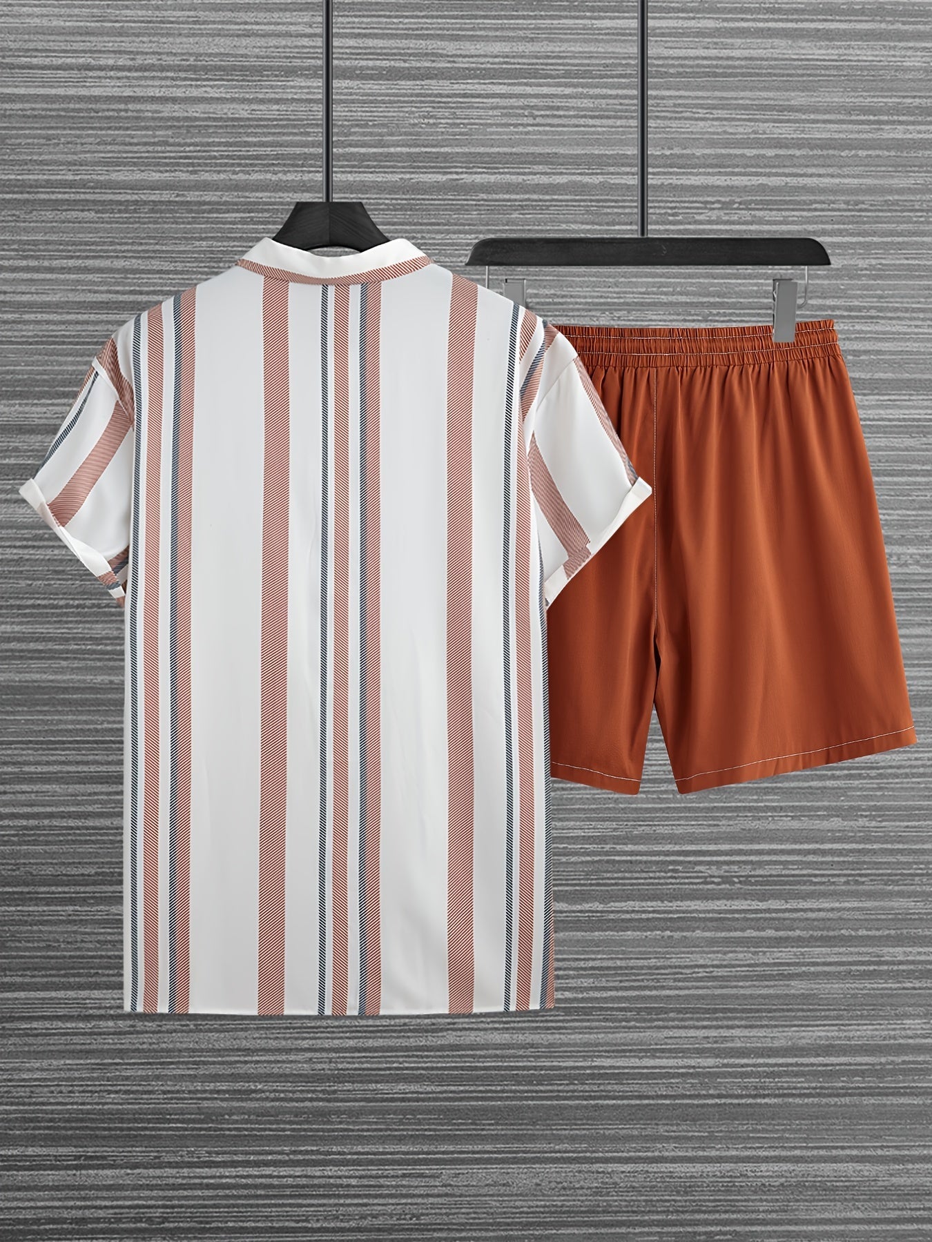 Herren Freizeit Set mit Streifenhemd und Shorts – Moderner Sommer-Look für Alltag & Urlaub