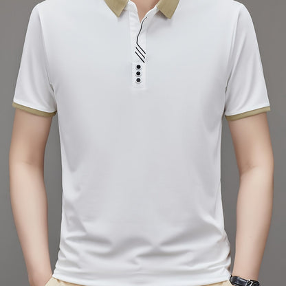 Herren Polo-Shirt mit Kontrastkragen – Stilvolles Freizeit- und Business-Oberteil