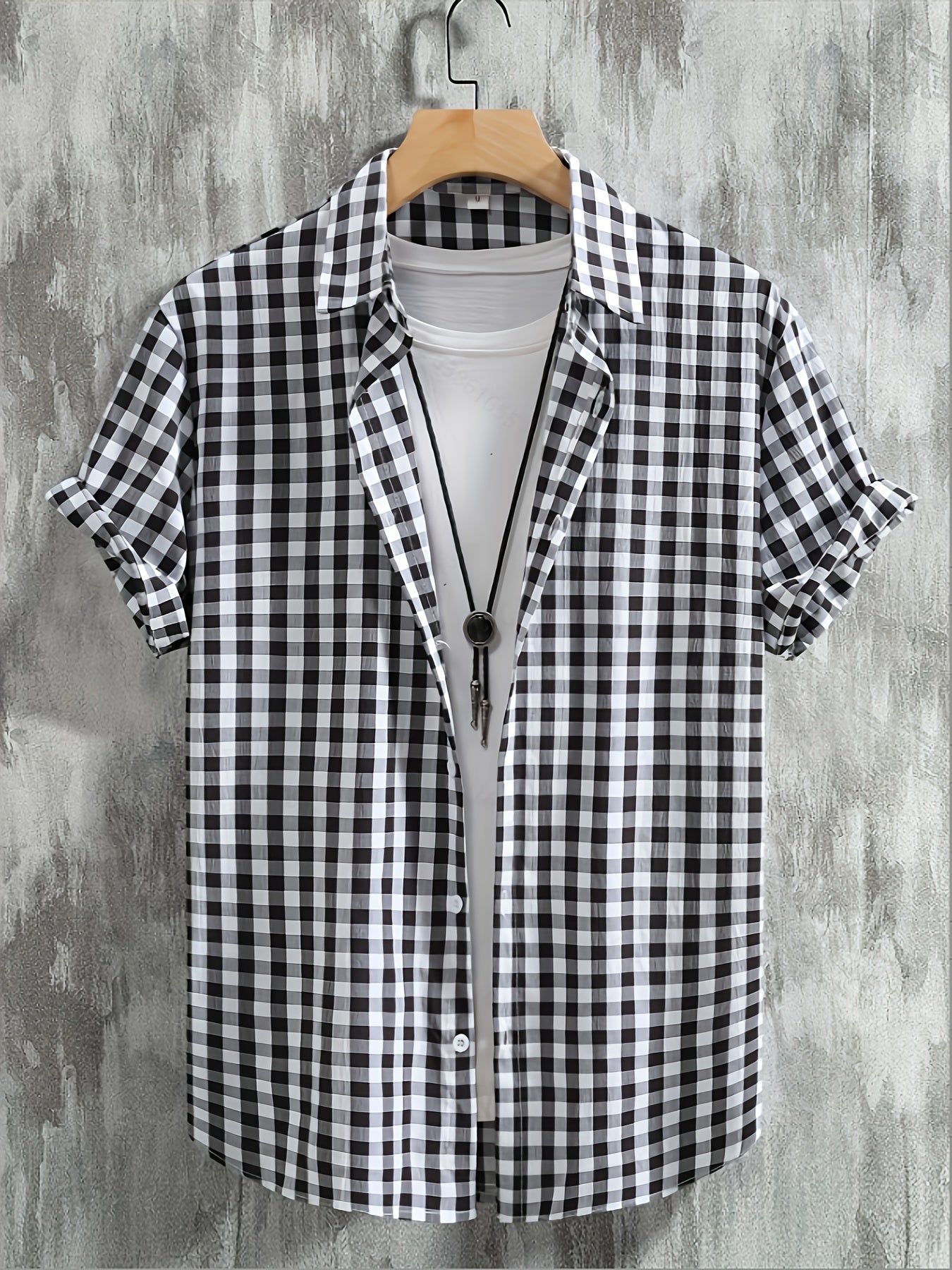 Herren Kurzarm-Hemd Kariert – Modisches Freizeit- und Business-Outfit