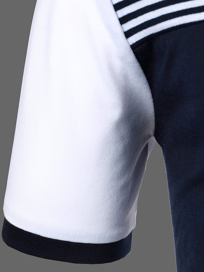 Herren Polohemd Modern Streifen Design – Smart-Casual Stil für Freizeit und Büro