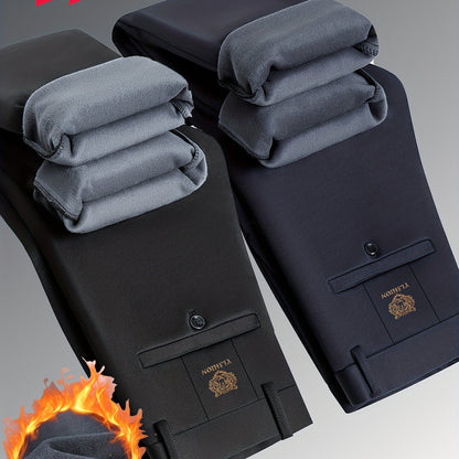 Herren Winterhose gefüttert - Schwarz, Marineblau oder Grau, weiches Futter