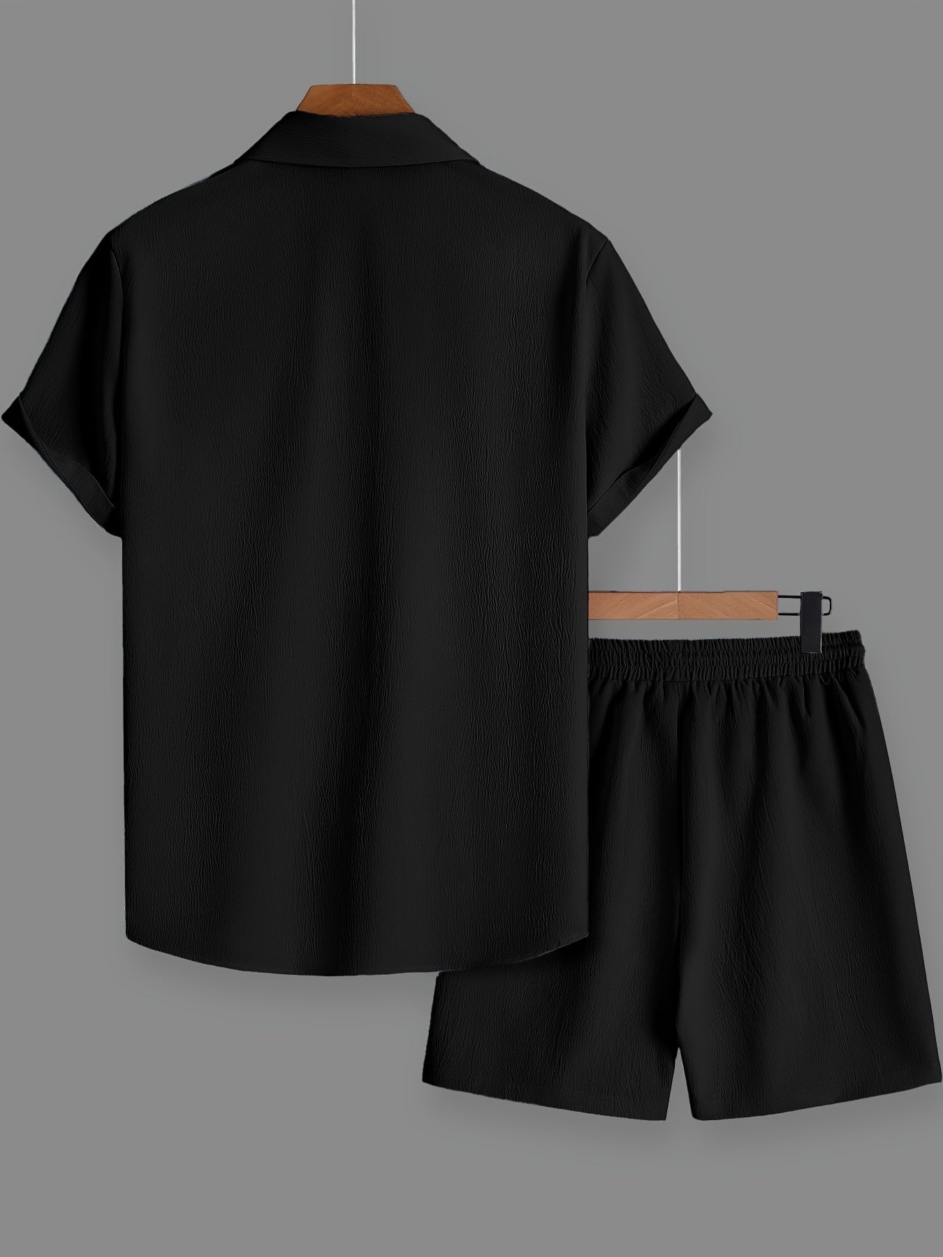 Herren Freizeit Kurzarm Set – Modernes Button-Down Hemd & Shorts für entspannte Looks