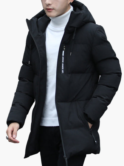 Herren Winter Steppjacke mit Kapuze – Modische Alltag & Freizeitjacke