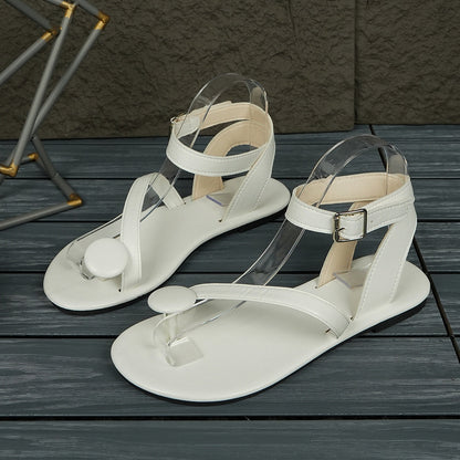 Damen Zehentrenner-Sandalen mit modernem Design und auffälligem Detail – Elegante Sommerschuhe für Alltag und Freizeit